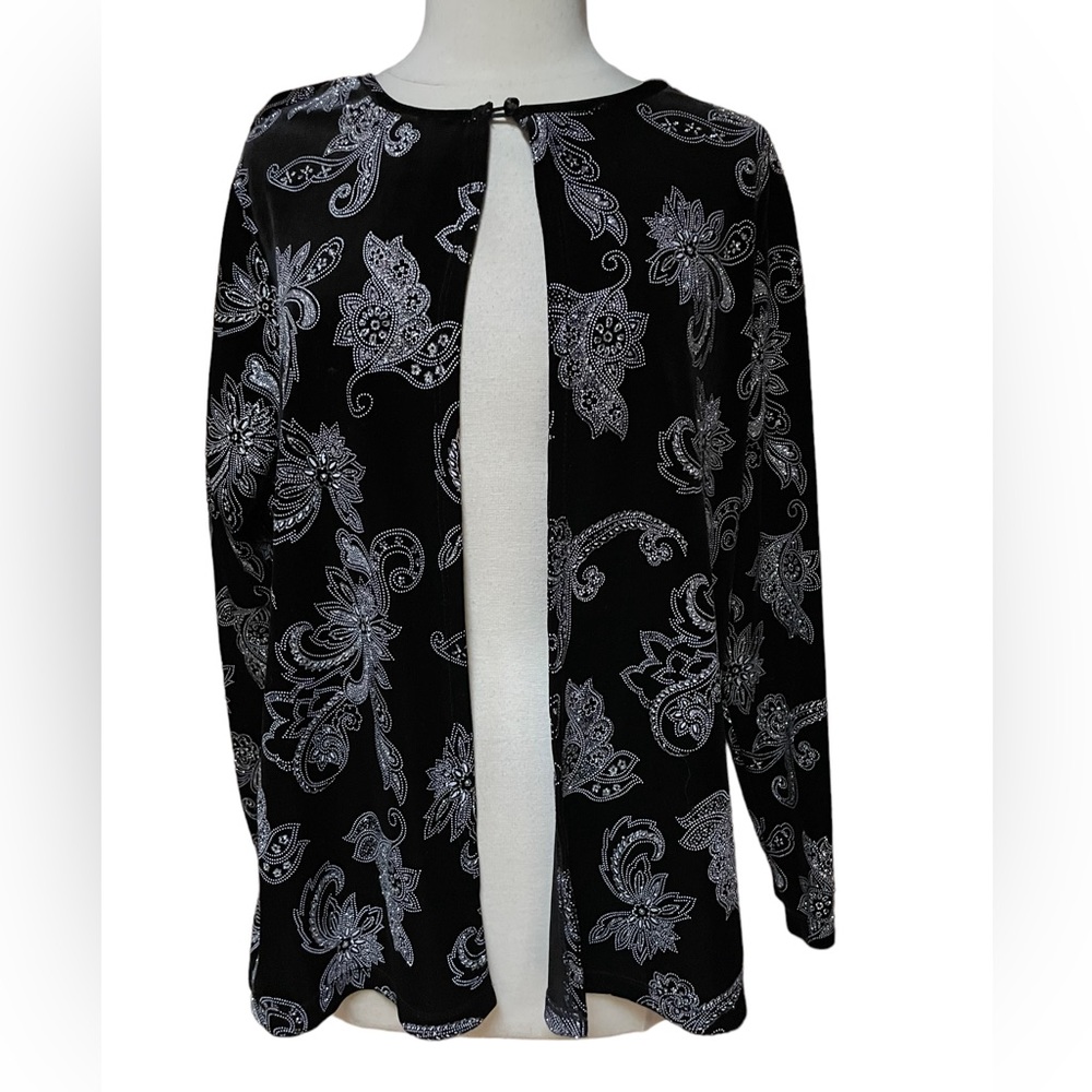 Vintage Notations‎ Sparkly Velour Cardigan